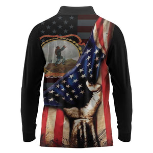 24th Regiment USCT Long Sleeve Polo Shirt Flag of Freedom - African Pride