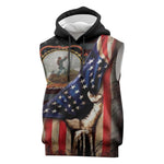 24th Regiment USCT Sleeveless Hoodie Flag of Freedom - African Pride