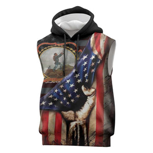 24th Regiment USCT Sleeveless Hoodie Flag of Freedom - African Pride