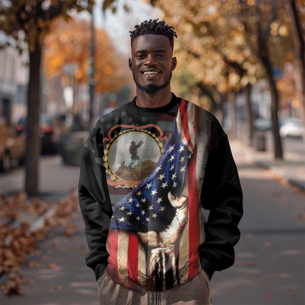 24th Regiment USCT Sweatshirt Flag of Freedom - African Pride