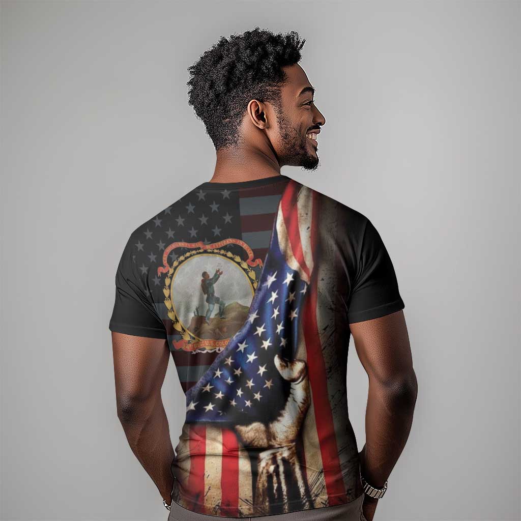 24th Regiment USCT T shirt Flag of Freedom - African Pride