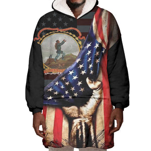 24th Regiment USCT Wearable Blanket Hoodie Flag of Freedom - African Pride