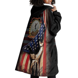 24th Regiment USCT Wearable Blanket Hoodie Flag of Freedom - African Pride