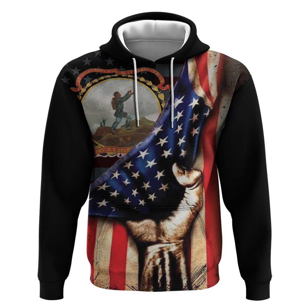 24th Regiment USCT Zip Hoodie Flag of Freedom - African Pride