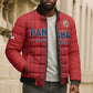 Custom Panama Football 2026 Bomber Puffer Jacket La Marea Roja Rising