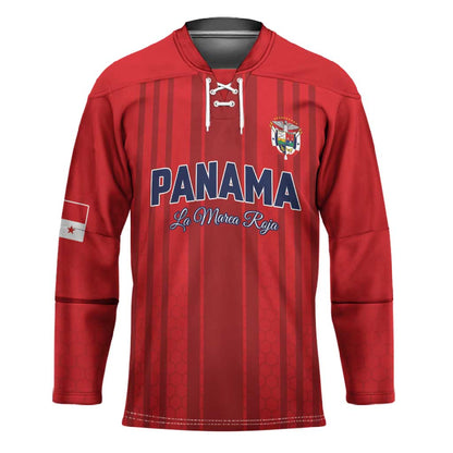 Custom Panama Football 2026 Hockey Jersey La Marea Roja Rising