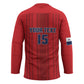 Custom Panama Football 2026 Hockey Jersey La Marea Roja Rising