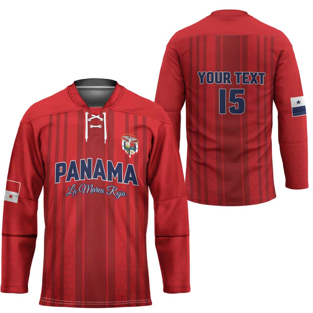 Custom Panama Football 2026 Hockey Jersey La Marea Roja Rising