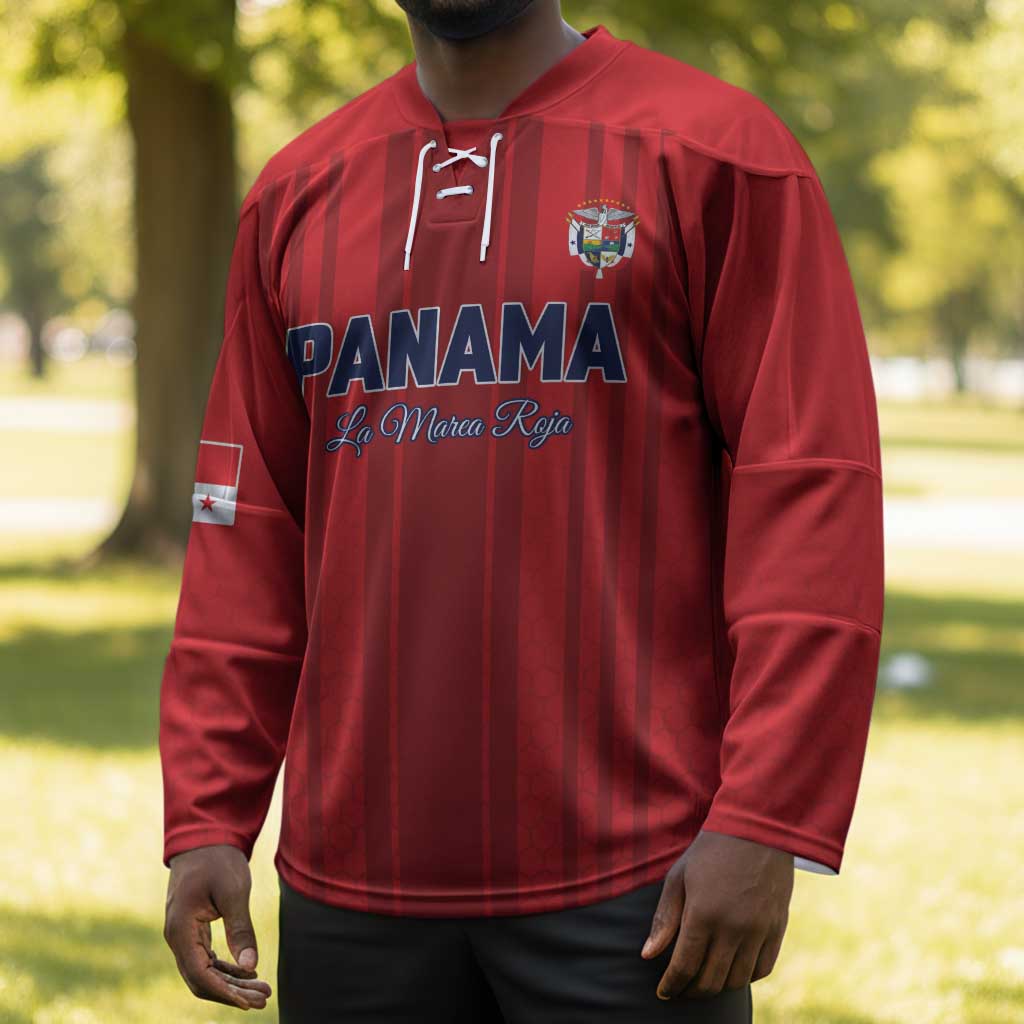 Custom Panama Football 2026 Hockey Jersey La Marea Roja Rising