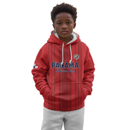 Custom Panama Football 2026 Kid Hoodie La Marea Roja Rising