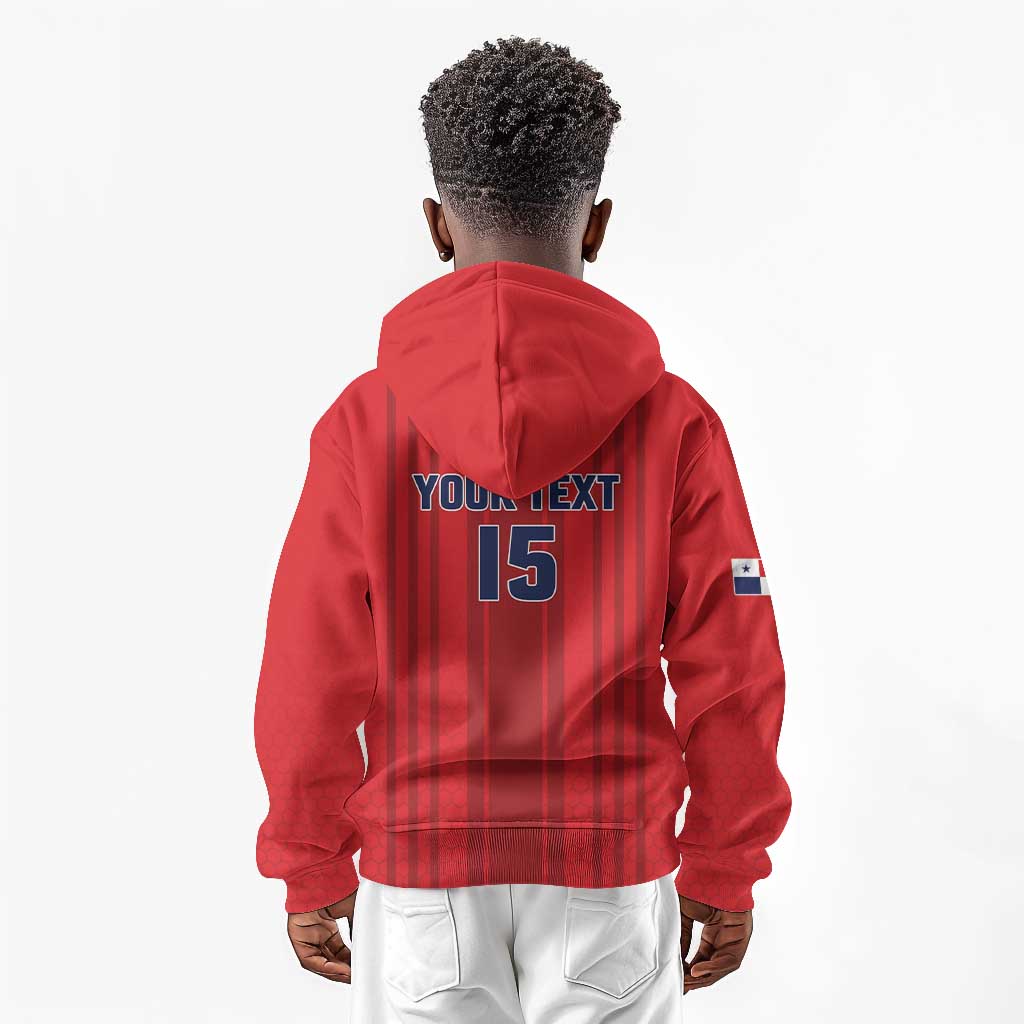 Custom Panama Football 2026 Kid Hoodie La Marea Roja Rising