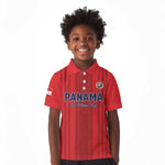 Custom Panama Football 2026 Kid Polo Shirt La Marea Roja Rising