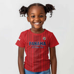 Custom Panama Football 2026 Kid T shirt La Marea Roja Rising