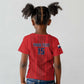 Custom Panama Football 2026 Kid T shirt La Marea Roja Rising