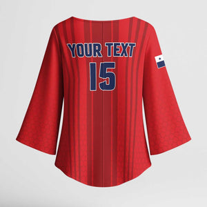 Custom Panama Football 2026 Kimono Sleeve Blouse La Marea Roja Rising