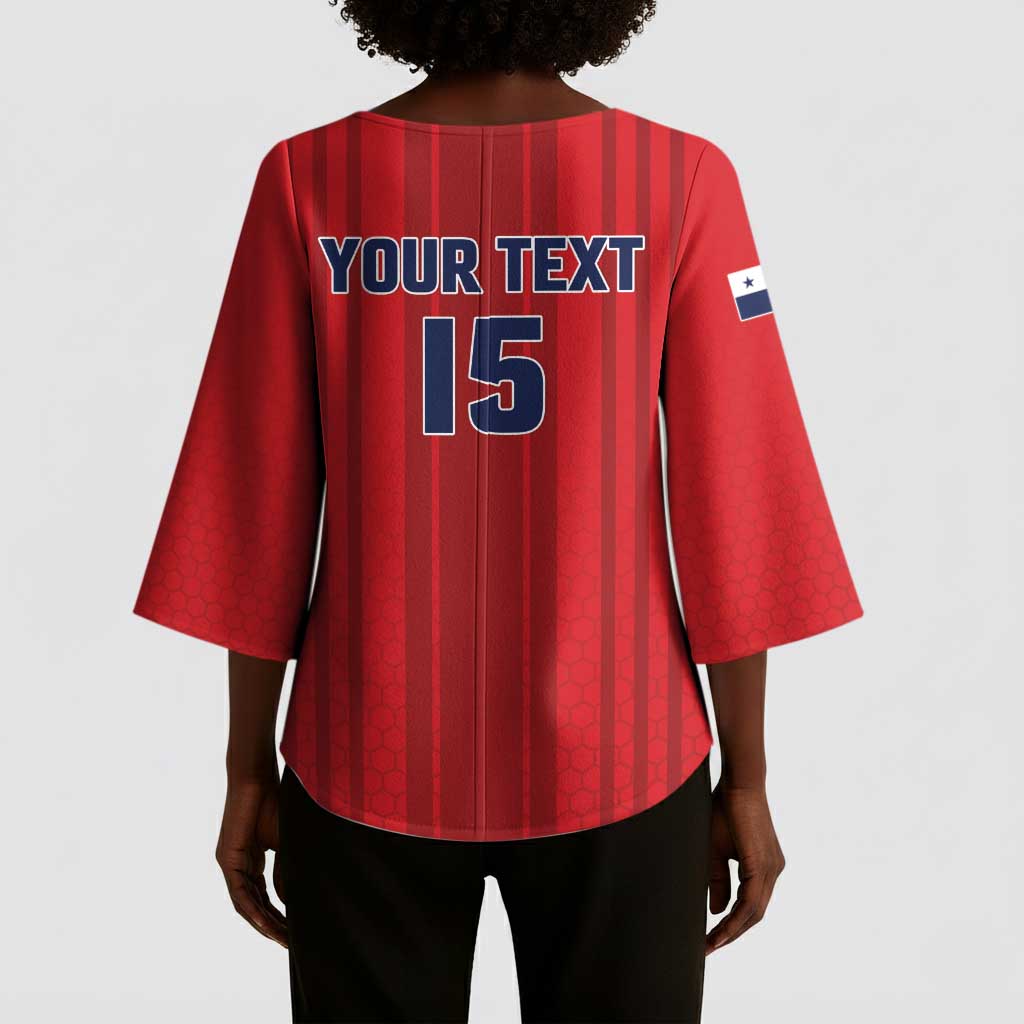 Custom Panama Football 2026 Kimono Sleeve Blouse La Marea Roja Rising