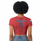 Custom Panama Football 2026 Raglan Cropped T shirt La Marea Roja Rising