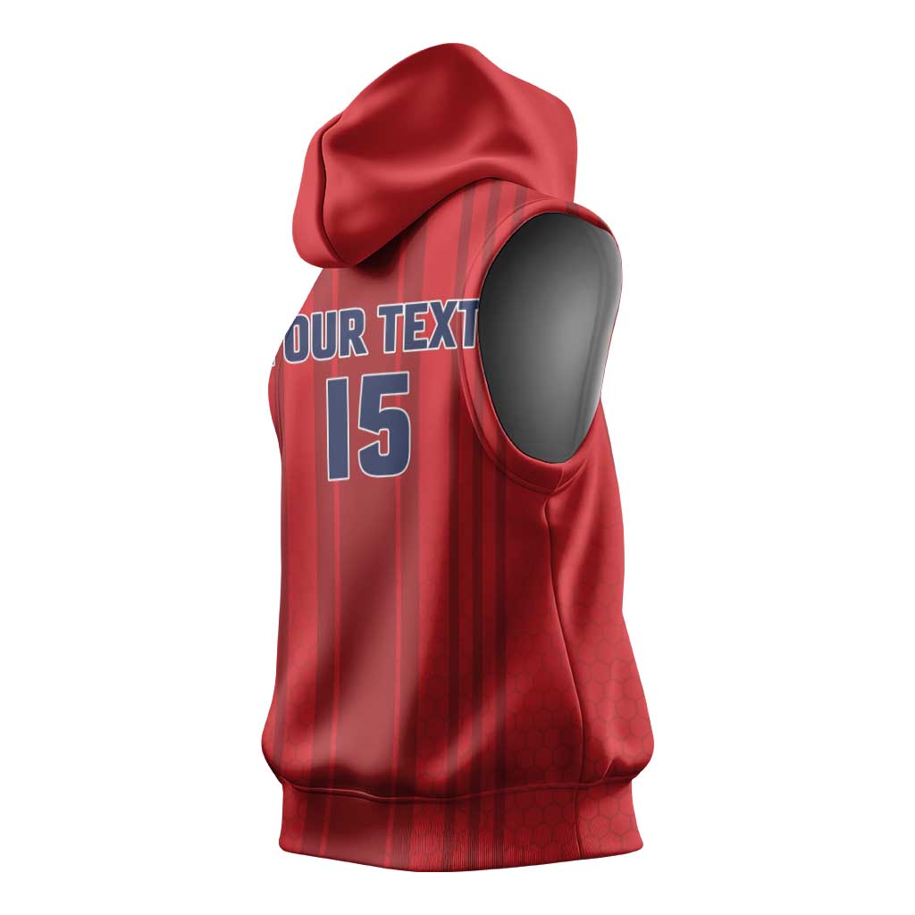 Custom Panama Football 2026 Sleeveless Hoodie La Marea Roja Rising