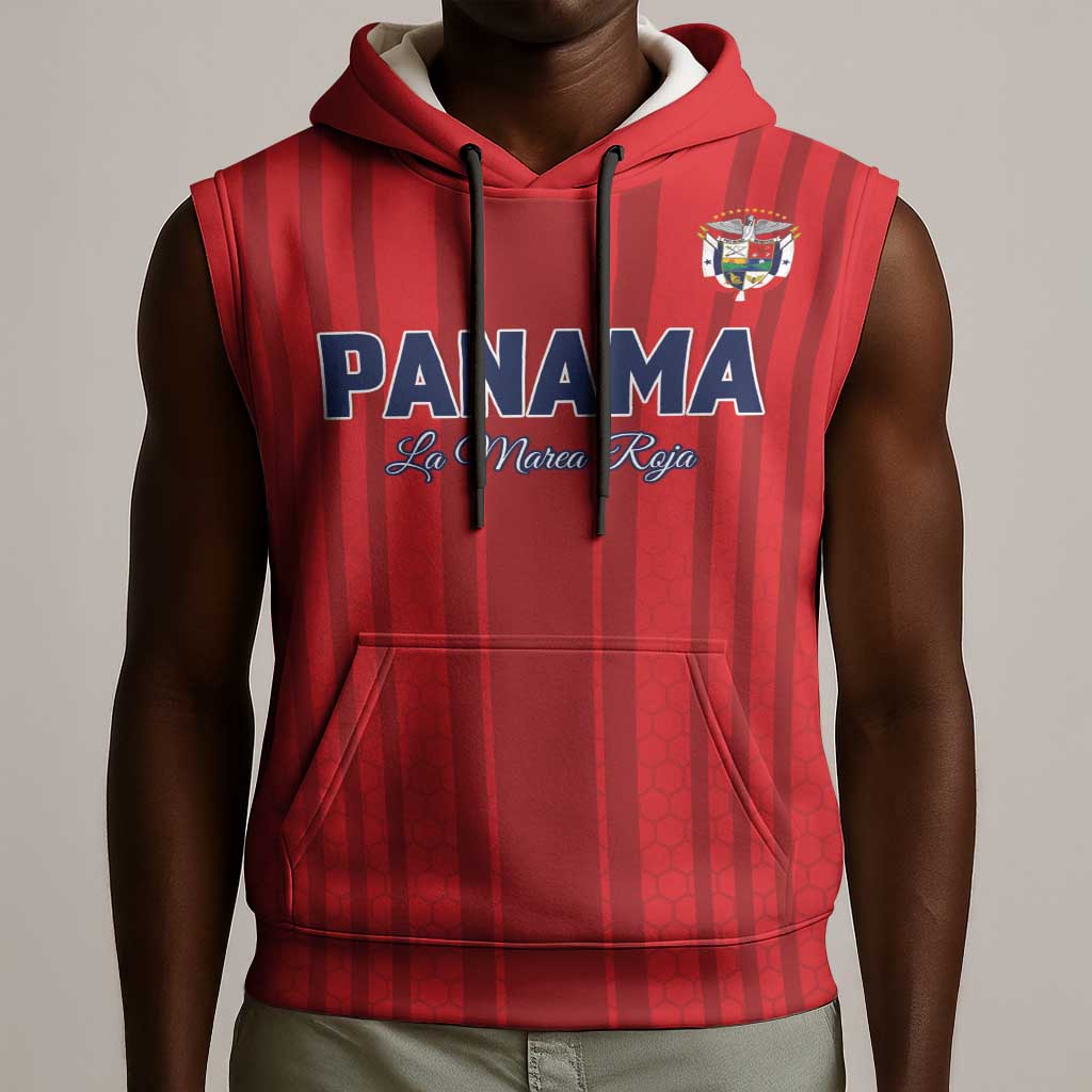 Custom Panama Football 2026 Sleeveless Hoodie La Marea Roja Rising