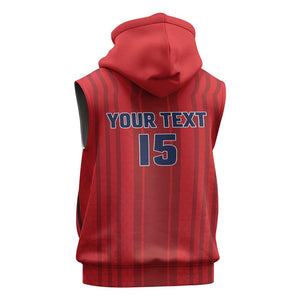 Custom Panama Football 2026 Sleeveless Zip Hoodie La Marea Roja Rising