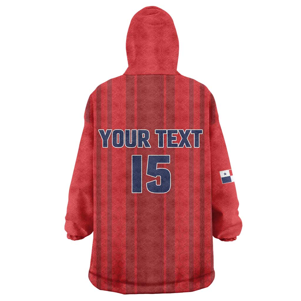 Custom Panama Football 2026 Wearable Blanket Hoodie La Marea Roja Rising