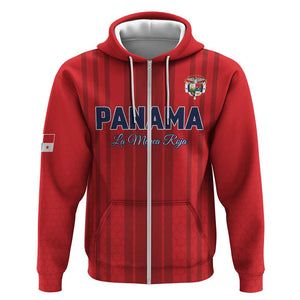 Custom Panama Football 2026 Zip Hoodie La Marea Roja Rising