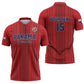 Custom Panama Football 2026 Zipper Polo Shirt La Marea Roja Rising