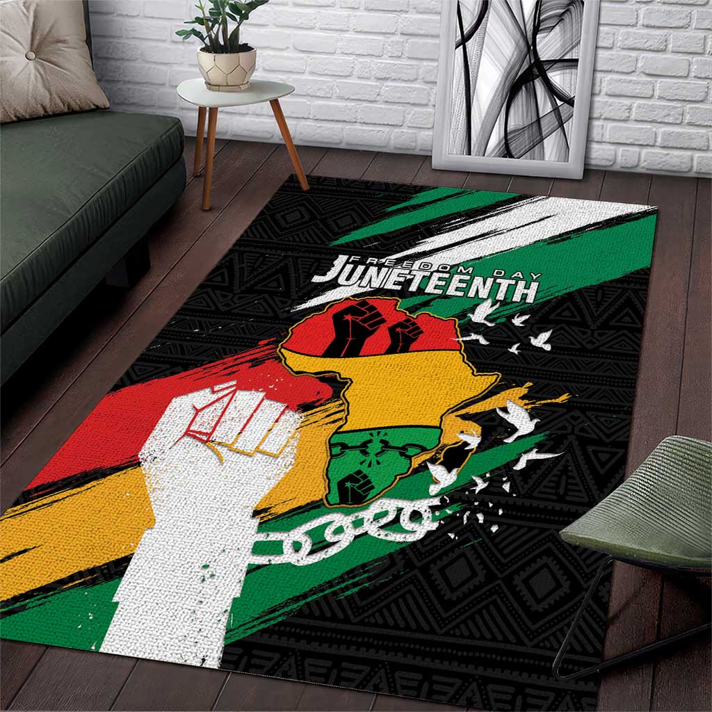 Afro Nigeria Juneteenth Area Rug Freedom Day
