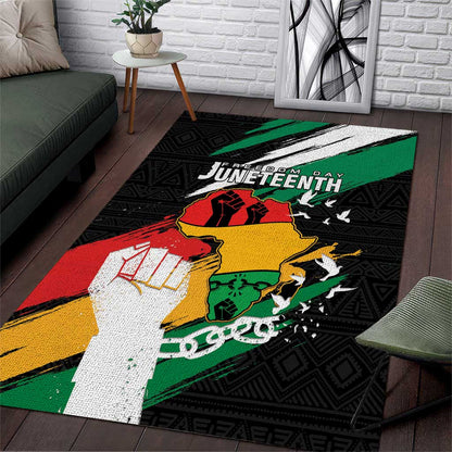Afro Nigeria Juneteenth Area Rug Freedom Day