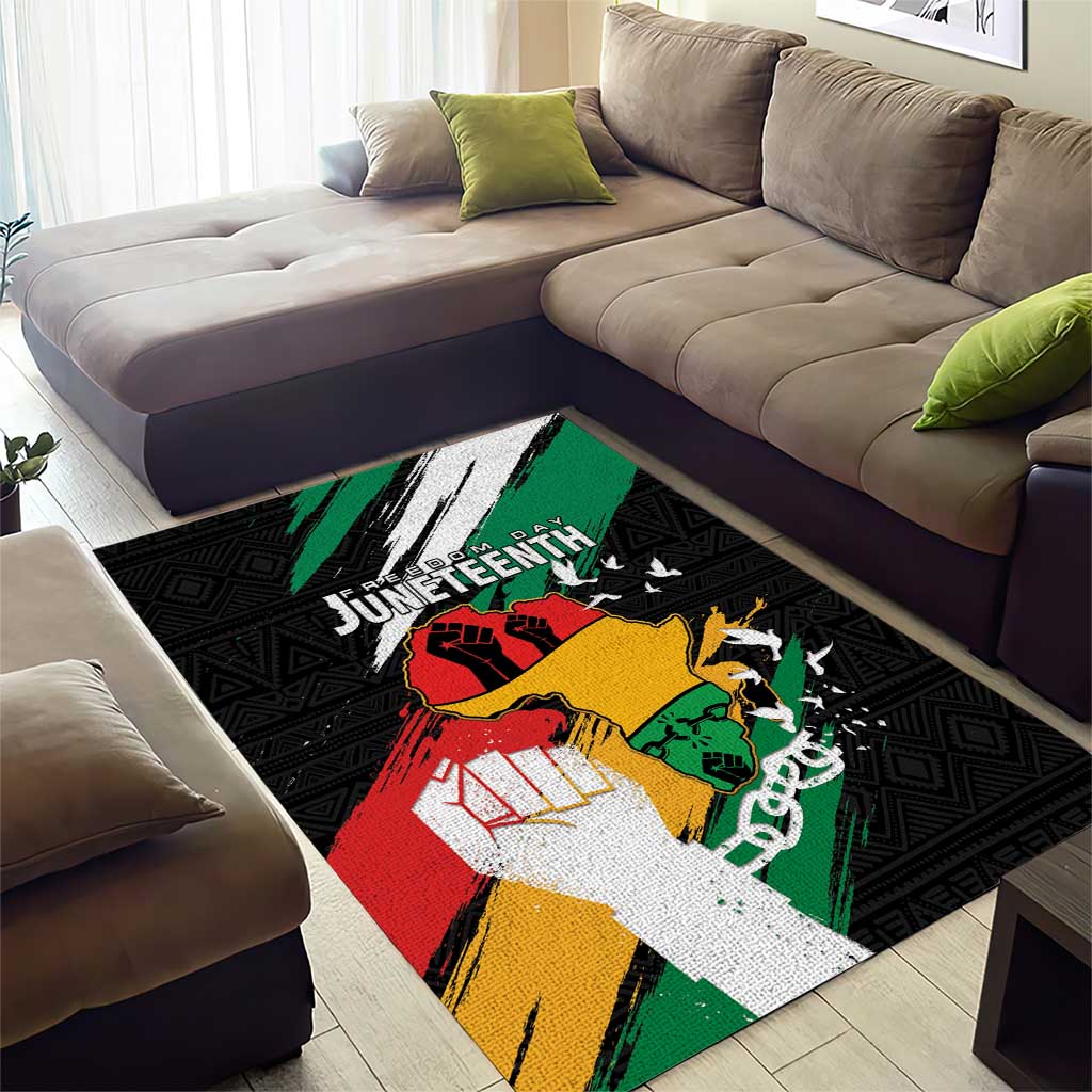 Afro Nigeria Juneteenth Area Rug Freedom Day