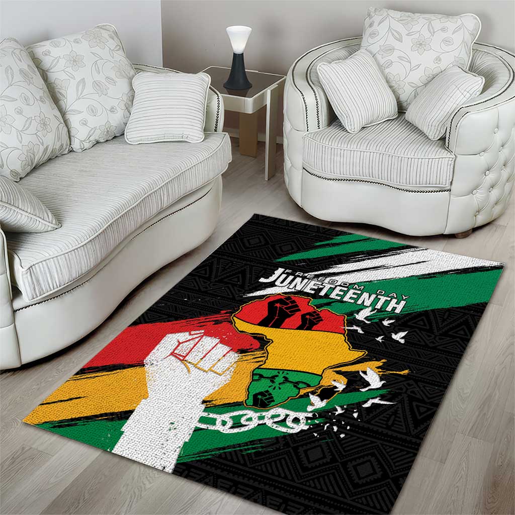 Afro Nigeria Juneteenth Area Rug Freedom Day