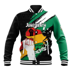 Personalised Afro Nigeria Juneteenth Baseball Jacket Freedom Day
