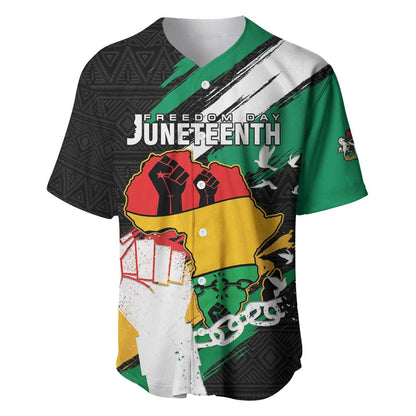 Personalised Afro Nigeria Juneteenth Baseball Jersey Freedom Day