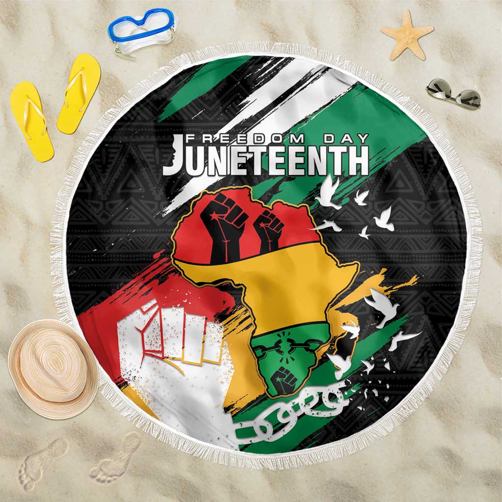 Afro Nigeria Juneteenth Beach Blanket Freedom Day