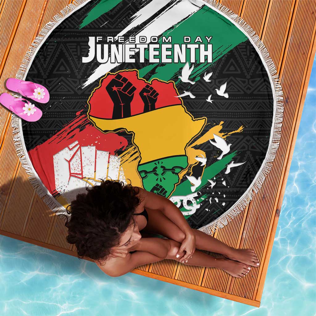 Afro Nigeria Juneteenth Beach Blanket Freedom Day