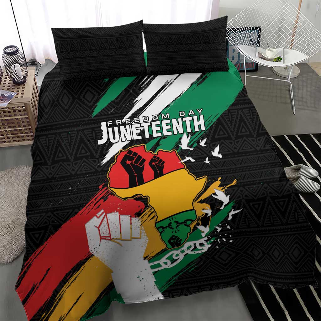 Afro Nigeria Juneteenth Bedding Set Freedom Day