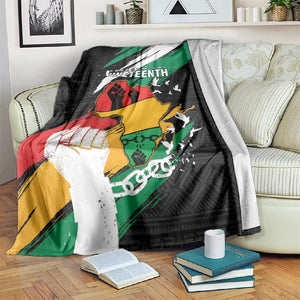 Afro Nigeria Juneteenth Blanket Freedom Day