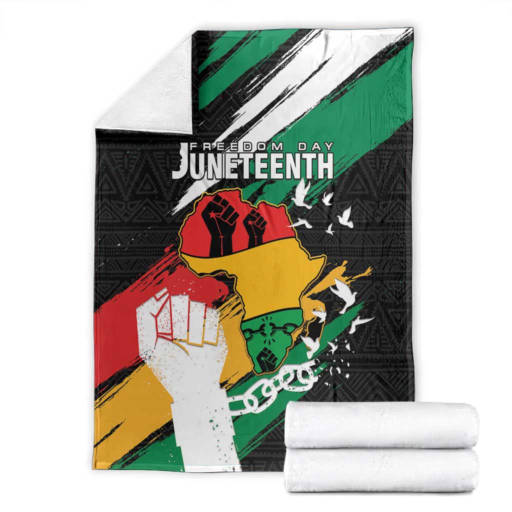 Afro Nigeria Juneteenth Blanket Freedom Day