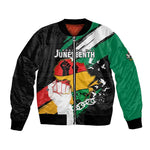 Personalised Afro Nigeria Juneteenth Bomber Jacket Freedom Day