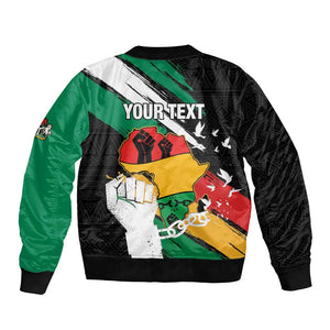 Personalised Afro Nigeria Juneteenth Bomber Jacket Freedom Day