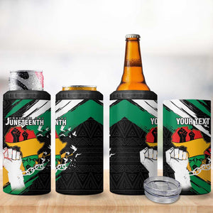 Personalised Afro Nigeria Juneteenth 4 in 1 Can Cooler Tumbler Freedom Day