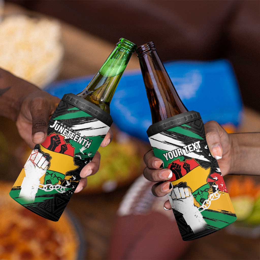 Personalised Afro Nigeria Juneteenth 4 in 1 Can Cooler Tumbler Freedom Day