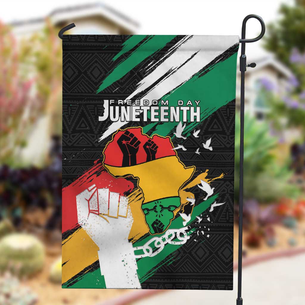 Afro Nigeria Juneteenth Garden Flag Freedom Day
