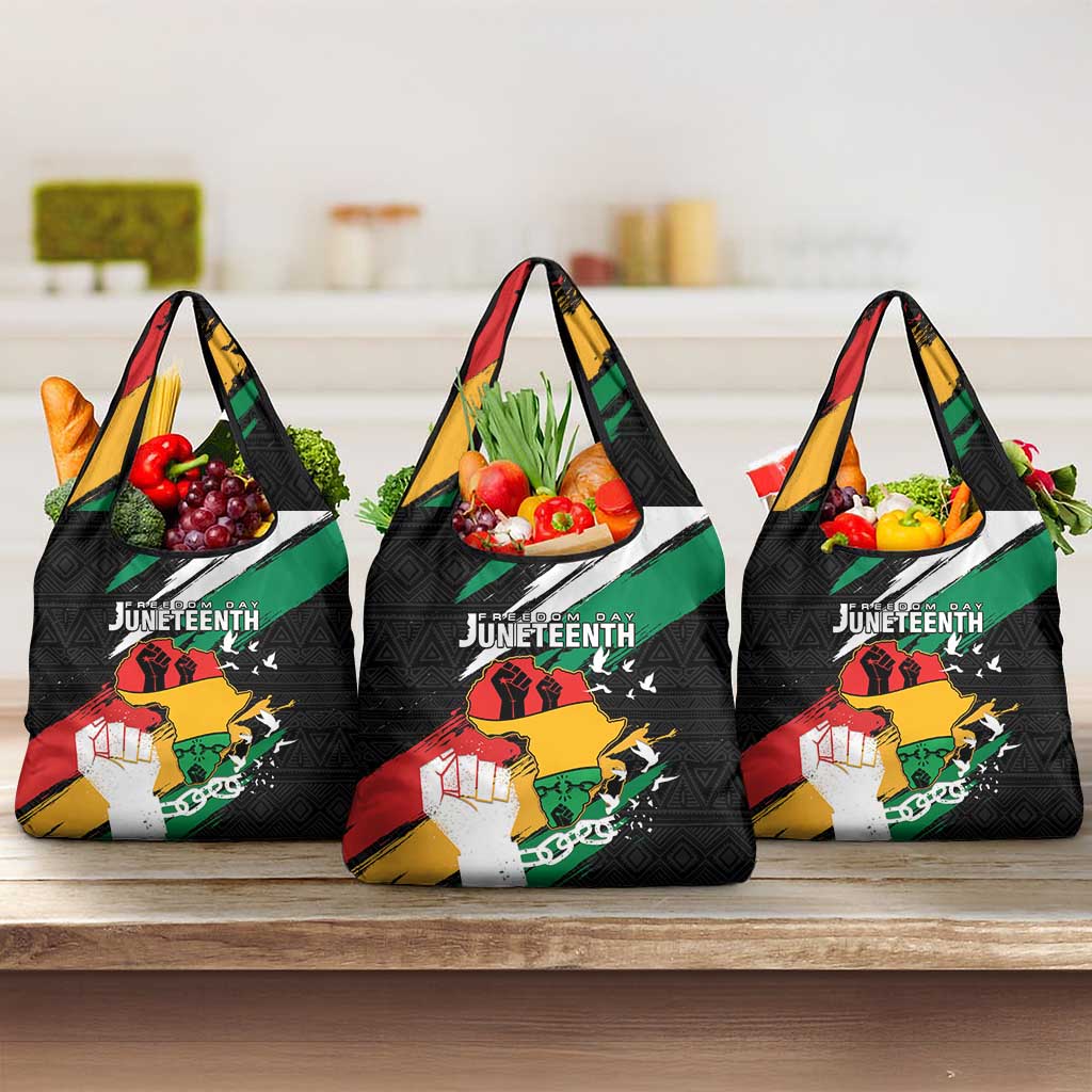 Afro Nigeria Juneteenth Grocery Bag Freedom Day