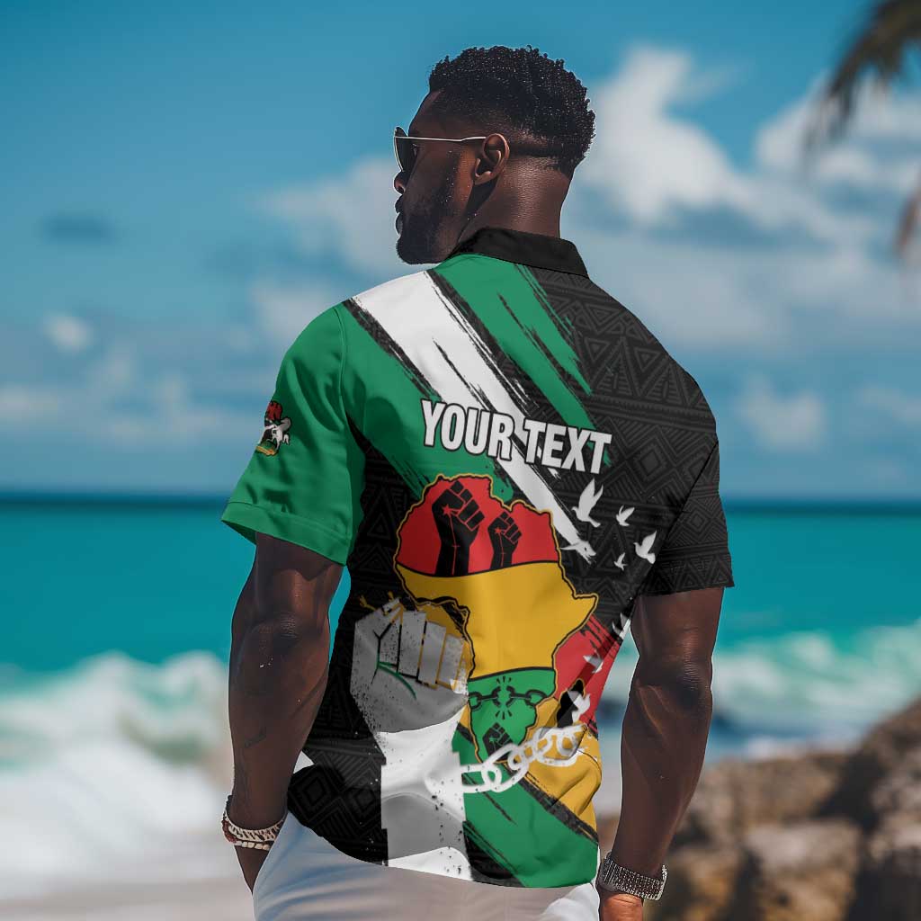 Personalised Afro Nigeria Juneteenth Hawaiian Shirt Freedom Day