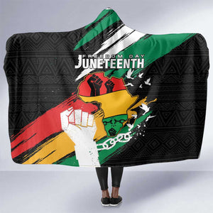 Afro Nigeria Juneteenth Hooded Blanket Freedom Day
