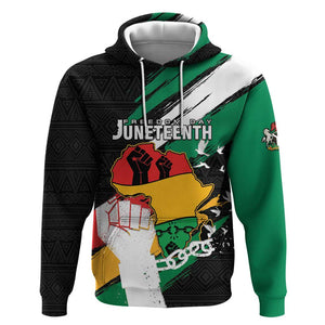 Personalised Afro Nigeria Juneteenth Hoodie Freedom Day