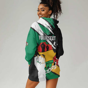 Personalised Afro Nigeria Juneteenth Hoodie Dress Freedom Day