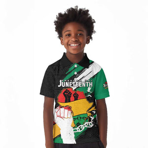 Personalised Afro Nigeria Juneteenth Kid Polo Shirt Freedom Day