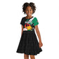 Personalised Afro Nigeria Juneteenth Kid Short Sleeve Dress Freedom Day